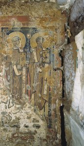 Affresco dalla Cripta dei Papi, Catacombe di San Callisto, Roma da Roman